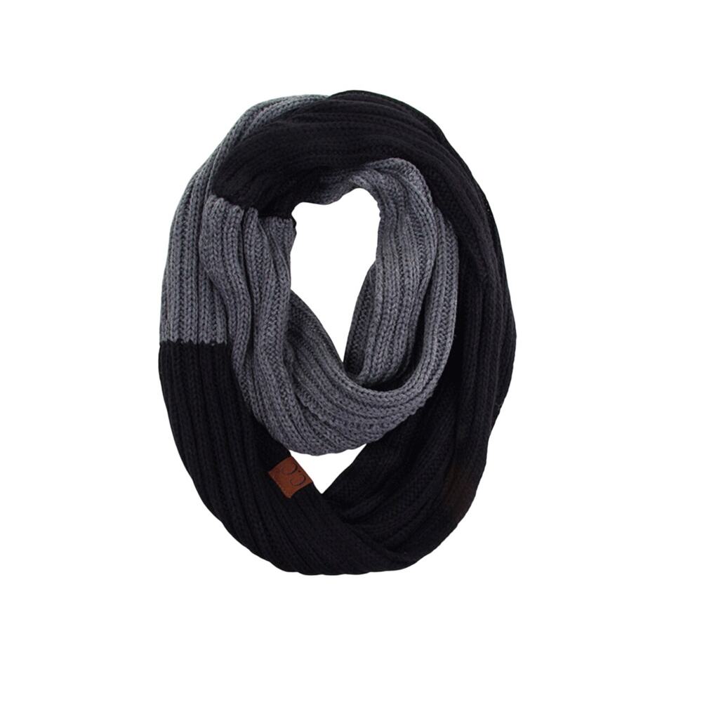 C.C. Knitted Two Tone Scarf